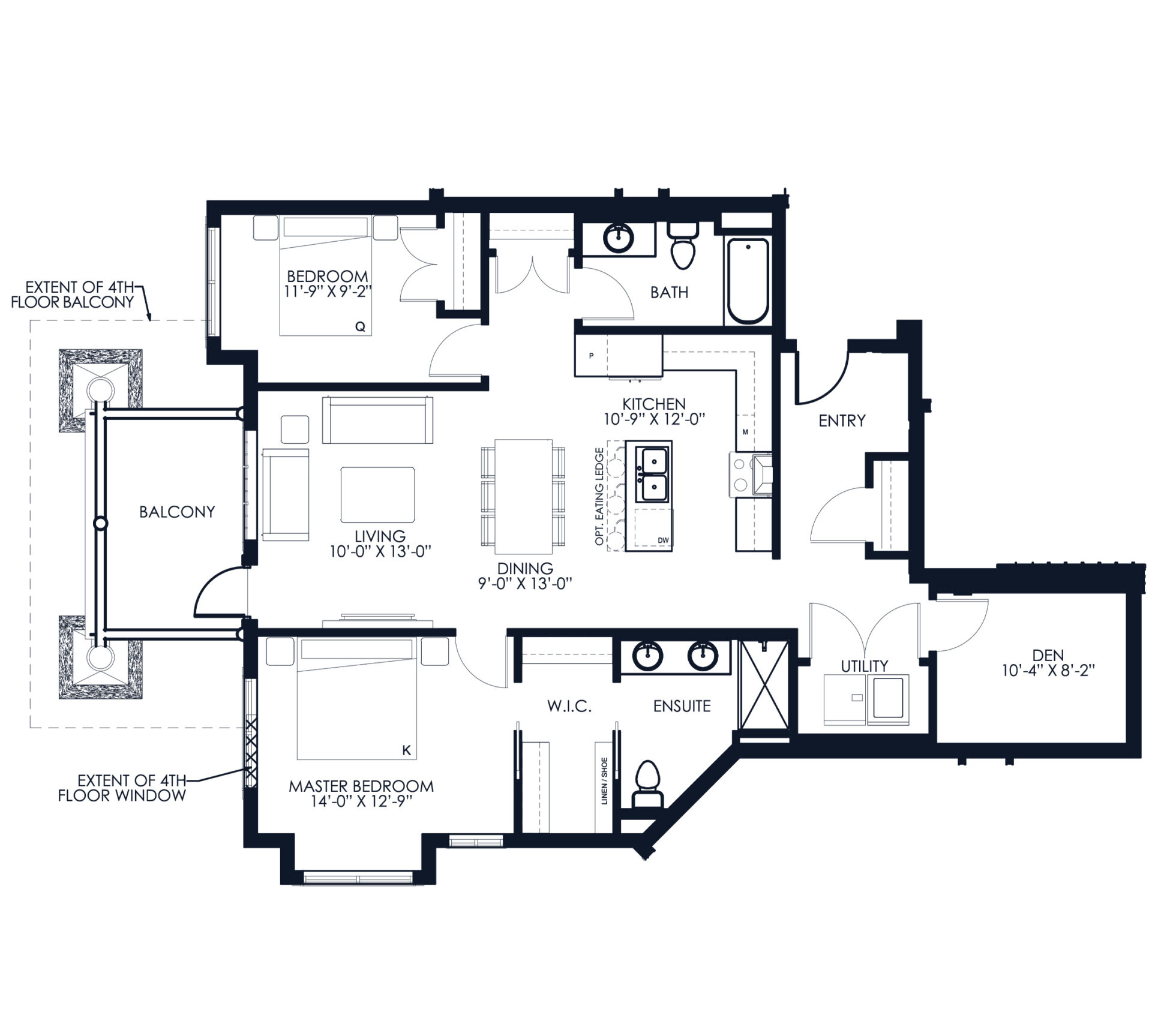 Sanderson_Unit-F204_304_404 Unit F104 floor plan