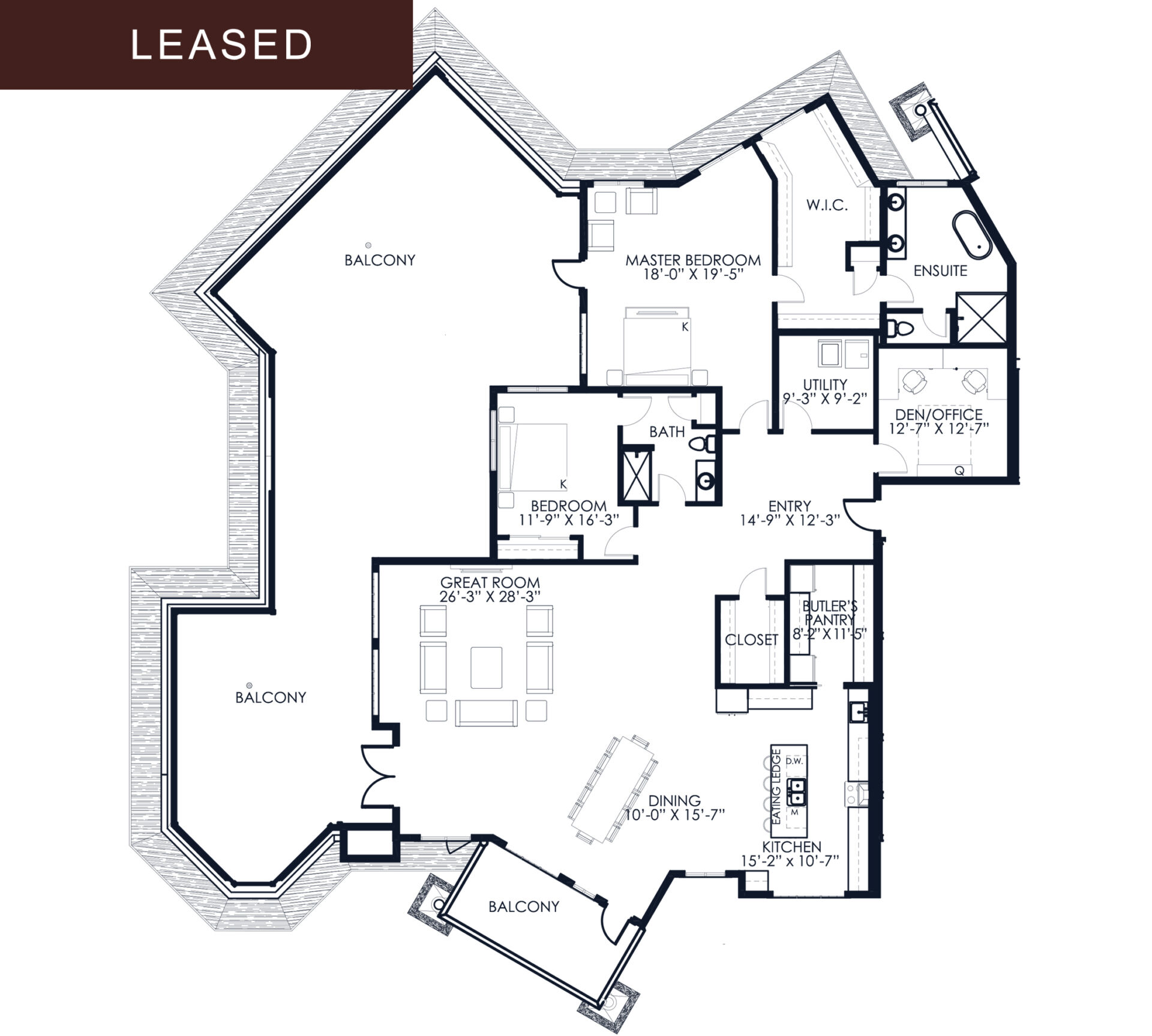 Unit A412 floor plan