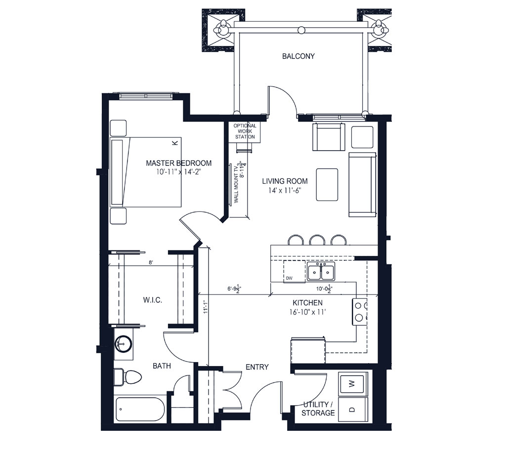 Sanderson-Ridge-Floor-Plan-E204 Unit A115 floor plan